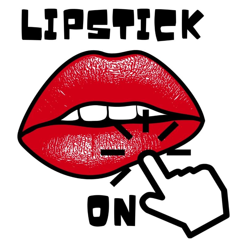 Lippenstift Klick Comic Geschenkidee Lippe