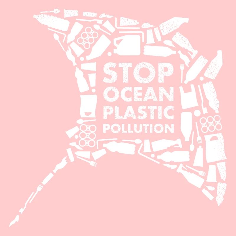 White Stripe Stop Ocean Plastic Pollution