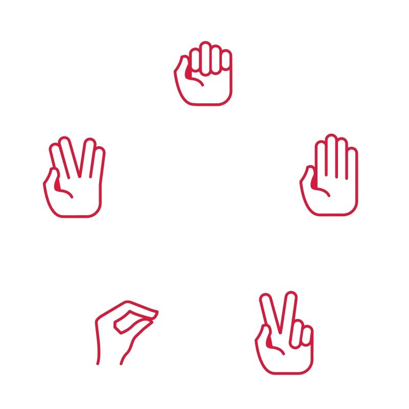 Schere, Stein, Papier, Echse & Spock