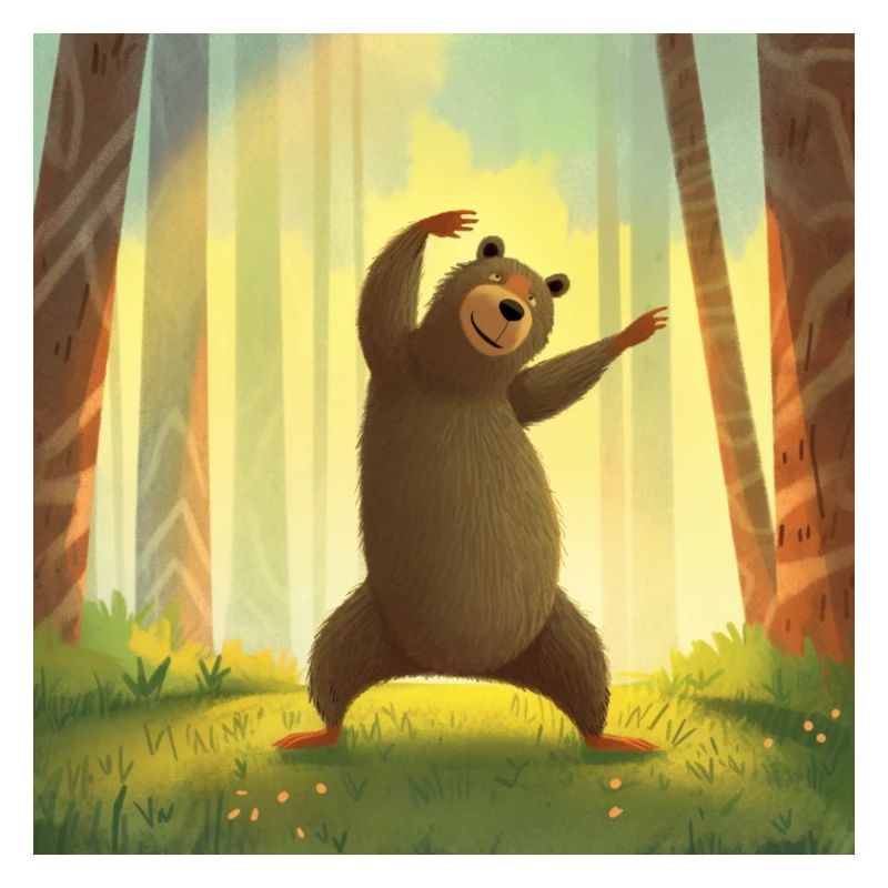 A Bear doing a Yoga Pose