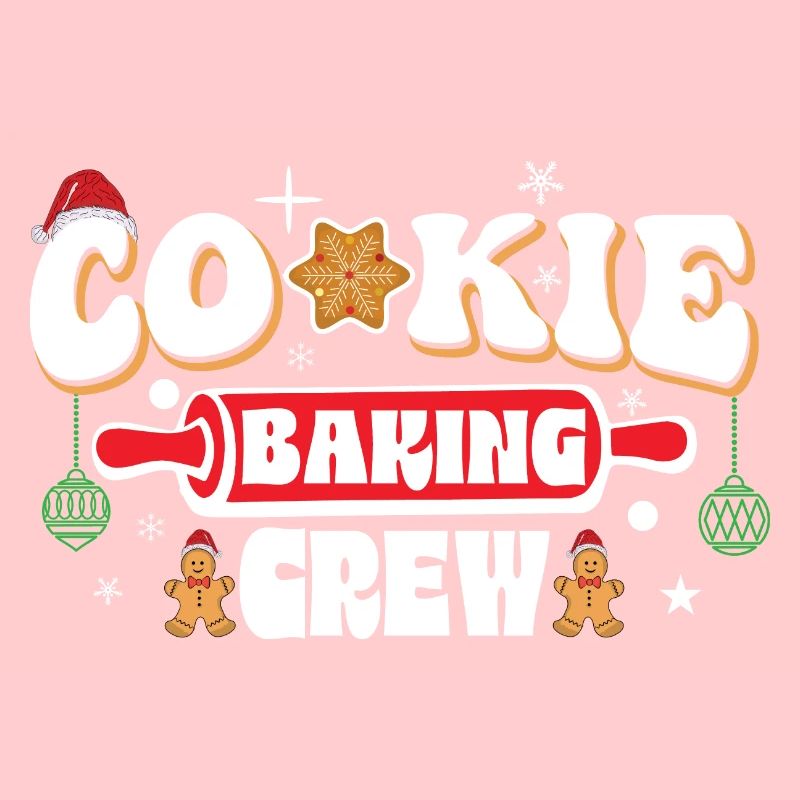 Équipe de cuisson de biscuits de Noël