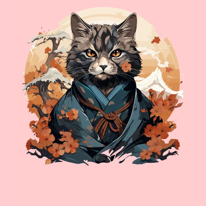 Drôle de chat samouraï