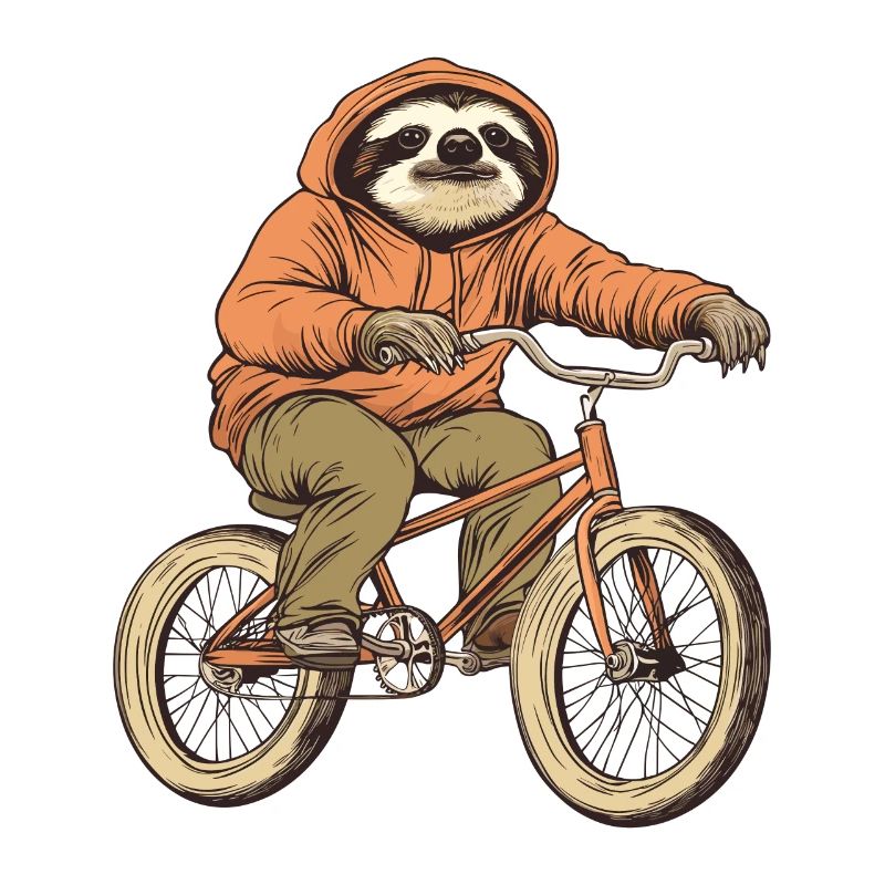 Sloth on Bicycle
