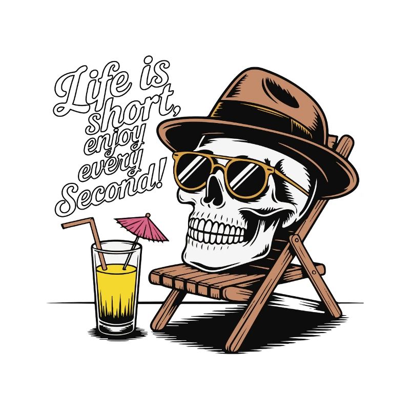SKELETONS, LIFE IS SHORT, ENJOY EVERY SECOND