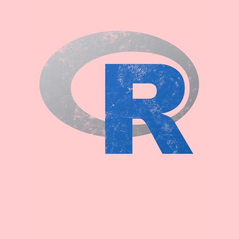 Programmation du logo R Design vieilli vieilli