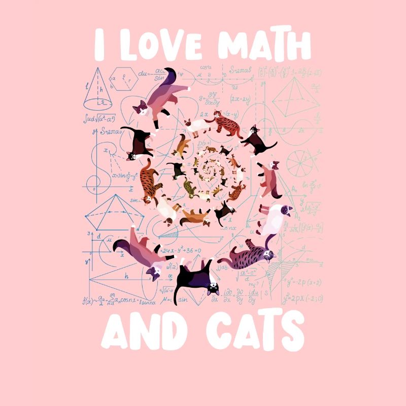 Math Kitty Cat I Love Math And Cats Mathematics