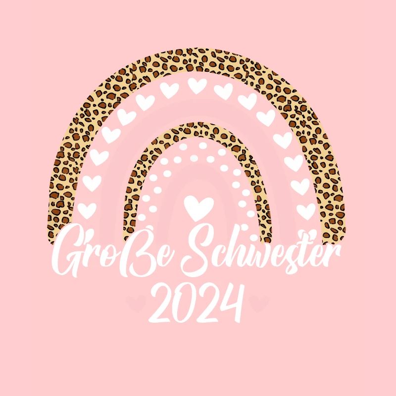 Große Schwester 2024 Boho Regenbogen Design