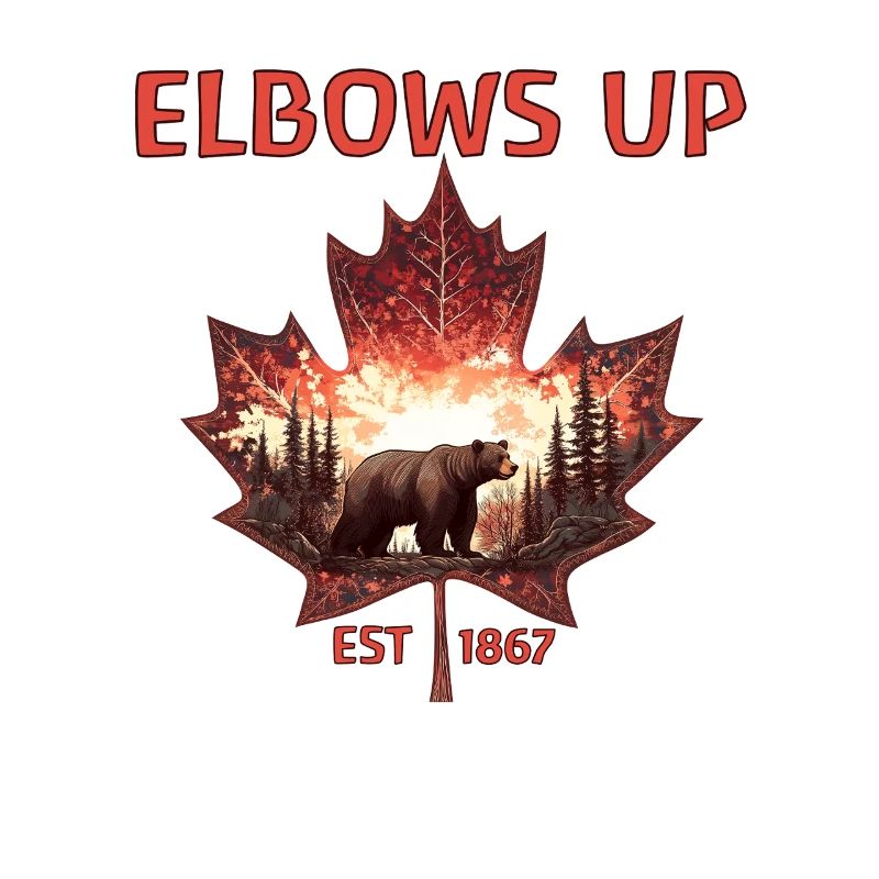 Elbows Up Canada Est 1867 Bär