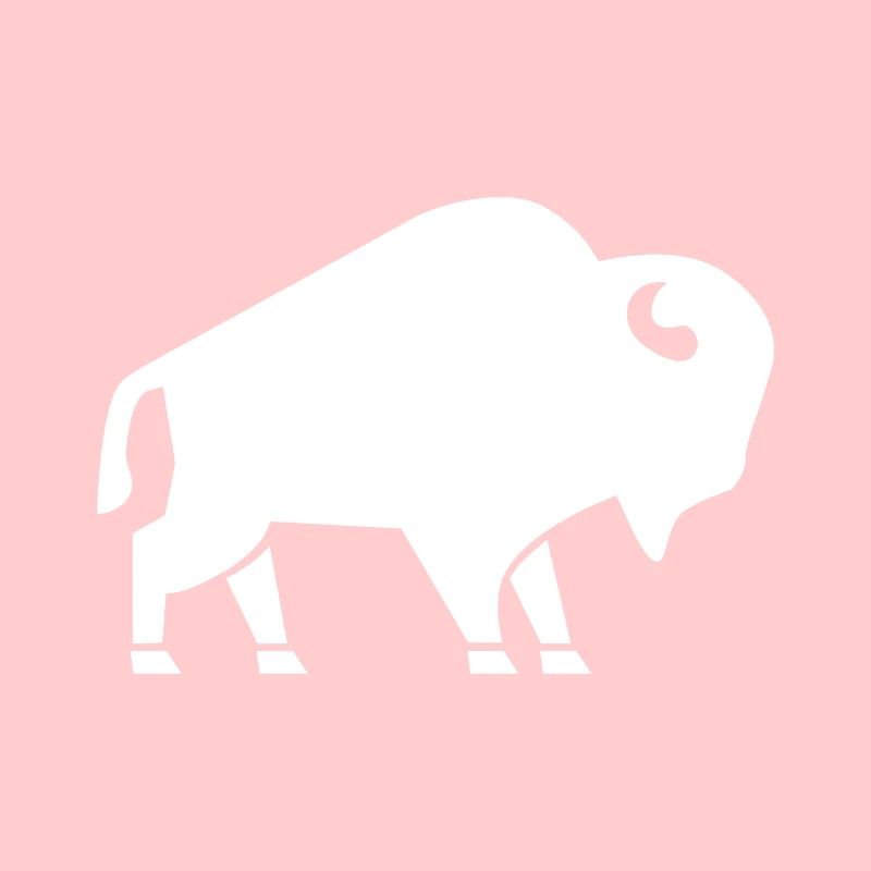 Bison Icon White