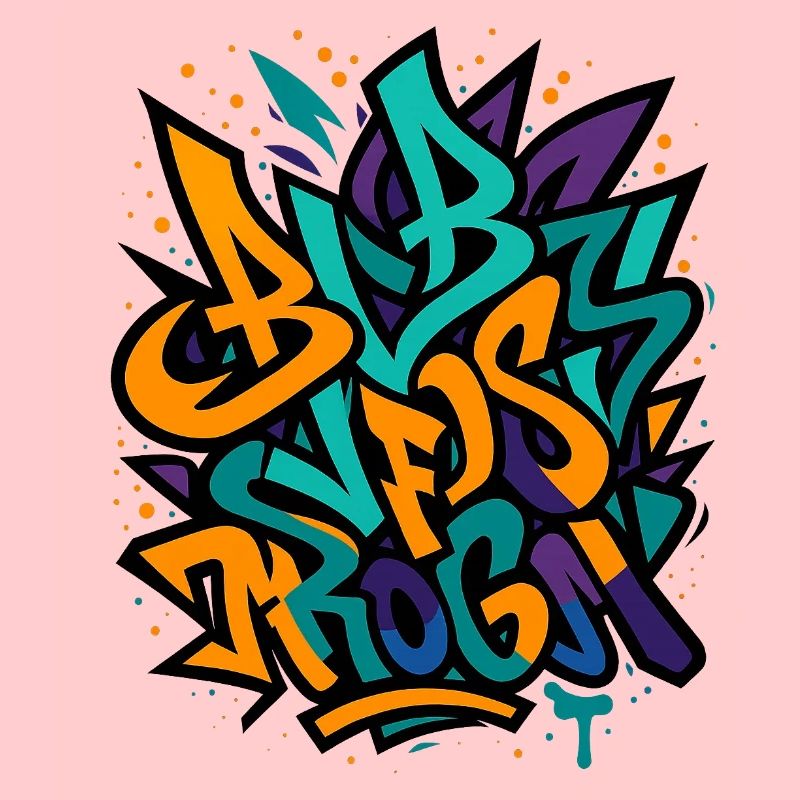 Explosion de couleurs de graffitis de rue