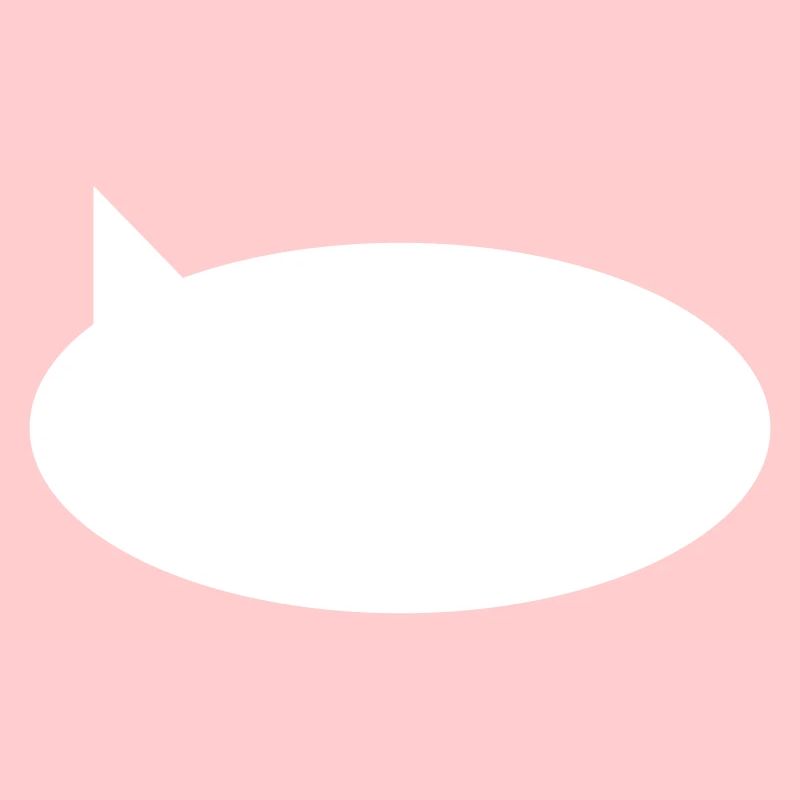 Speech bubble white round empty without content even text