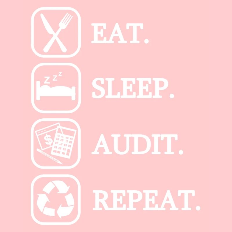 Eat Sleep Audit Répéter avec des pictrogrammes