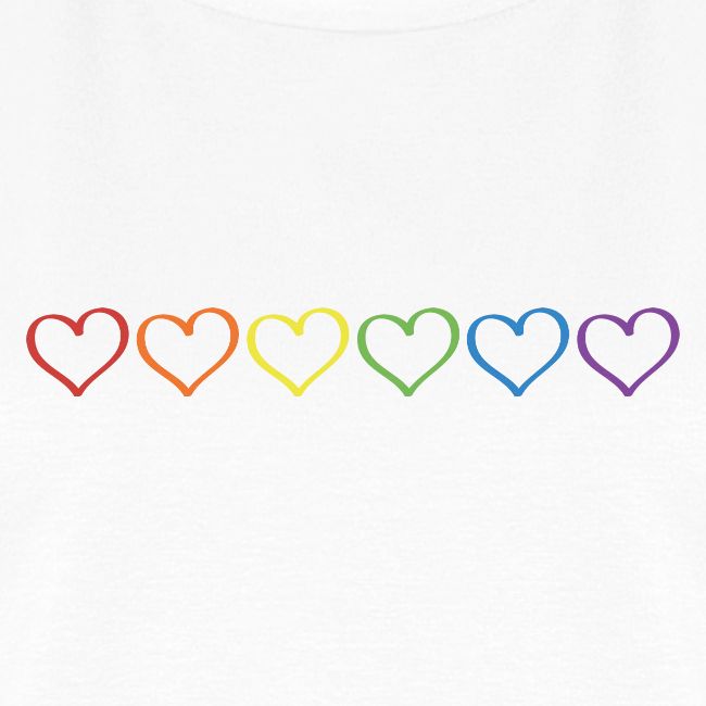 Pride Hearts Outline