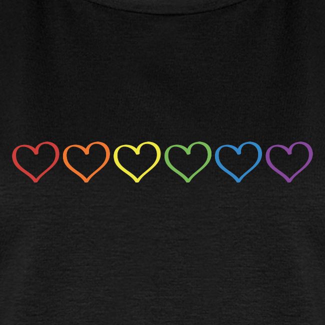 Pride Hearts Outline