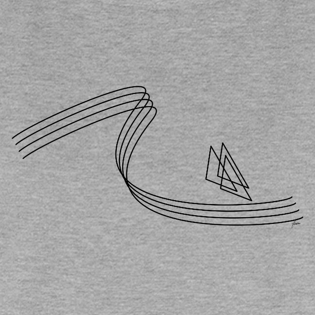 Windsurfing in the Wave - Lines (black)