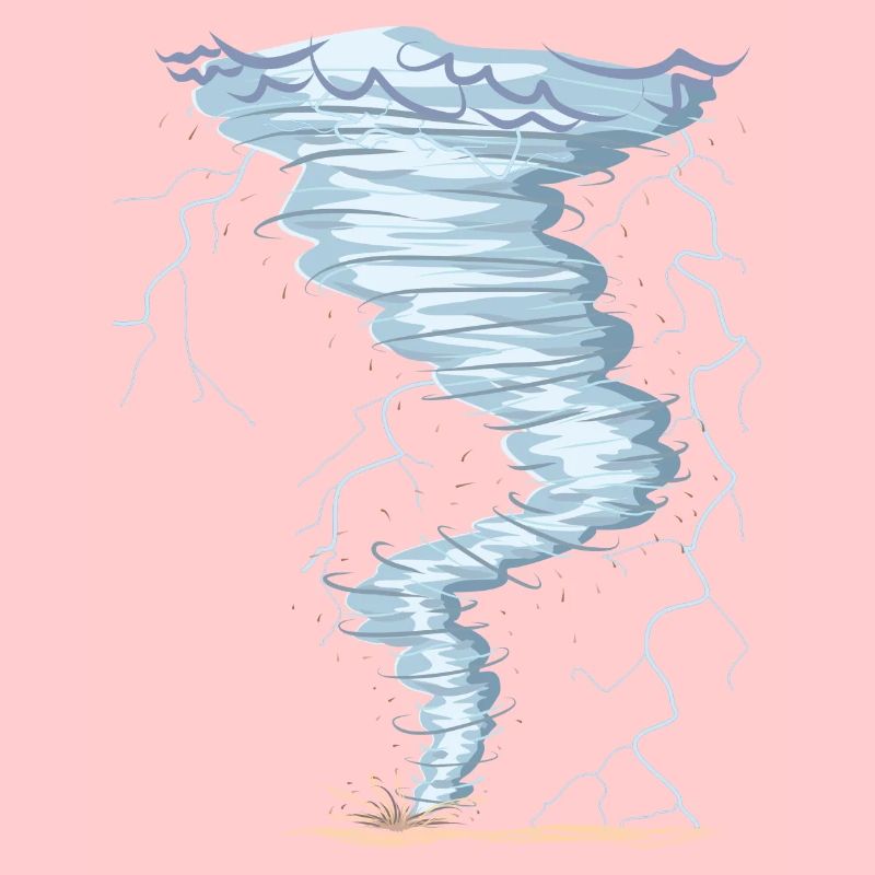 Weather Tornado Windhose Sturmjäger cool design