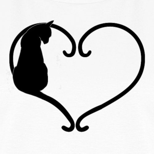 Chat coeur noir