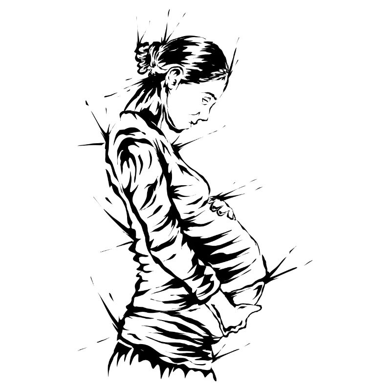 Femme enceinte avec ventre de bébé