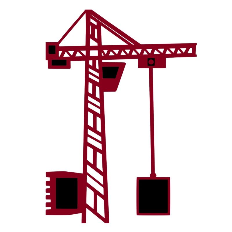 Grue de construction grue grue de levage construction bicolore