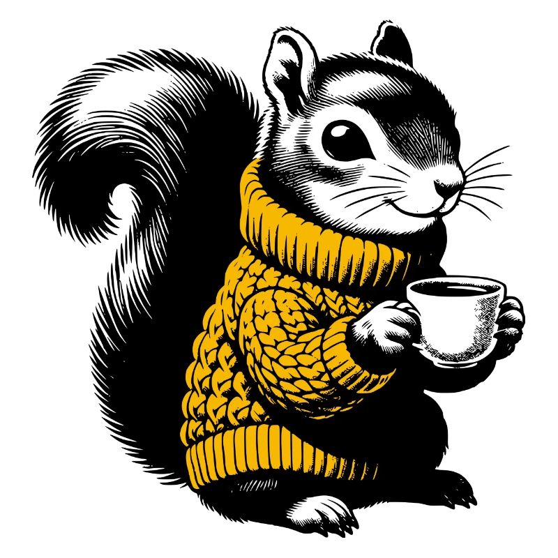 Eichhörnchen im Rollkragenpullover