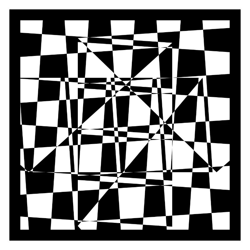 Chessboard modified, on white