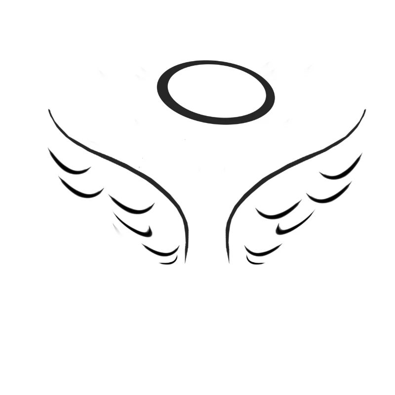 Ailes d'ange avec auréole