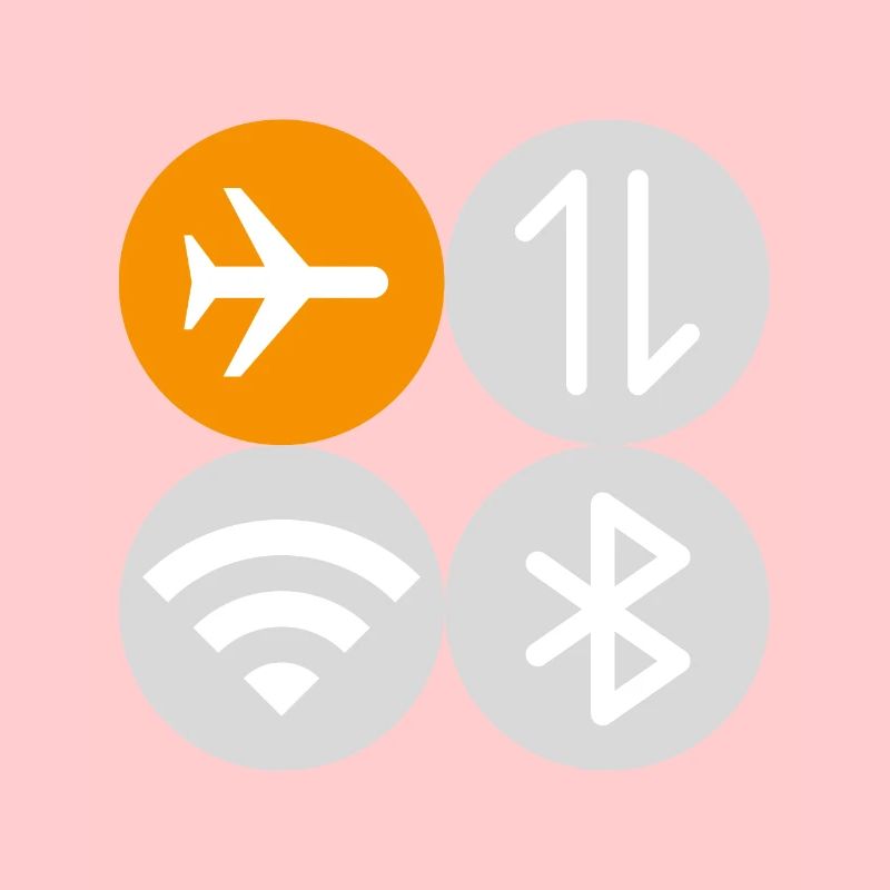 Mode avion du menu rapide