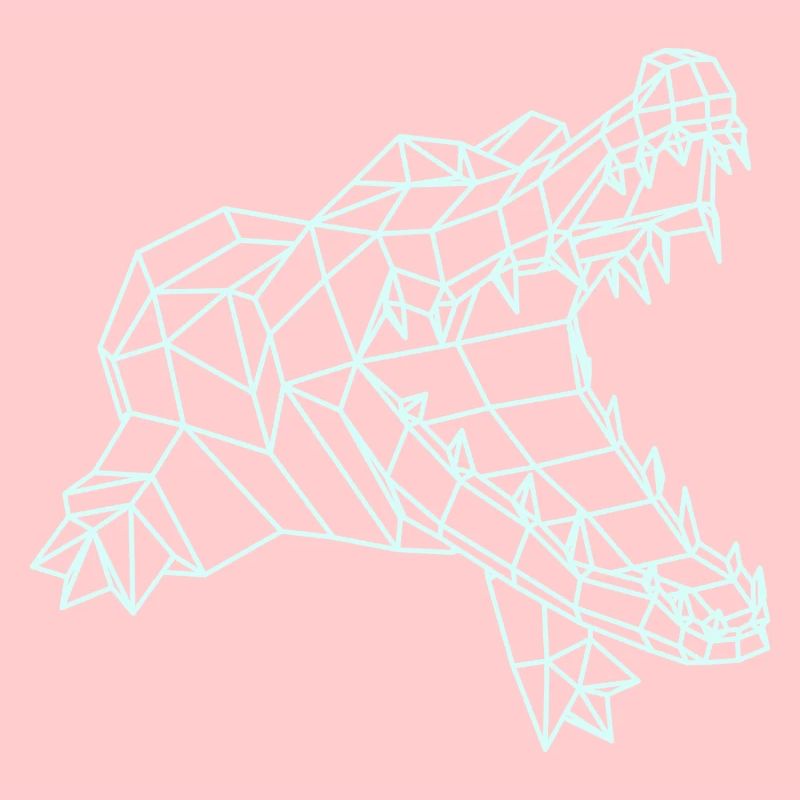 WireFrame graphique de crocodile, conception Paperwolf