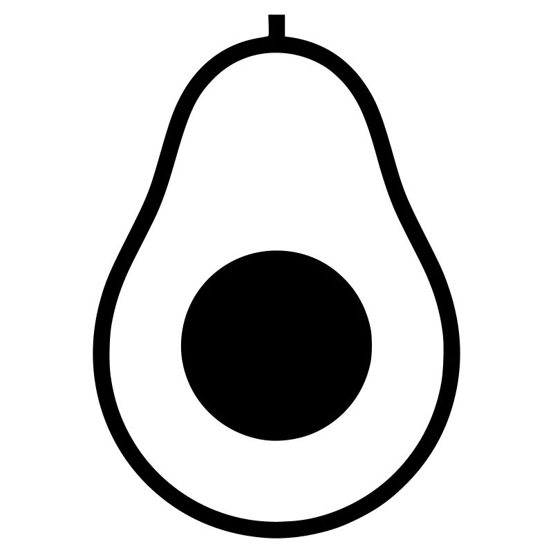 Avocado Half Pit, Icon