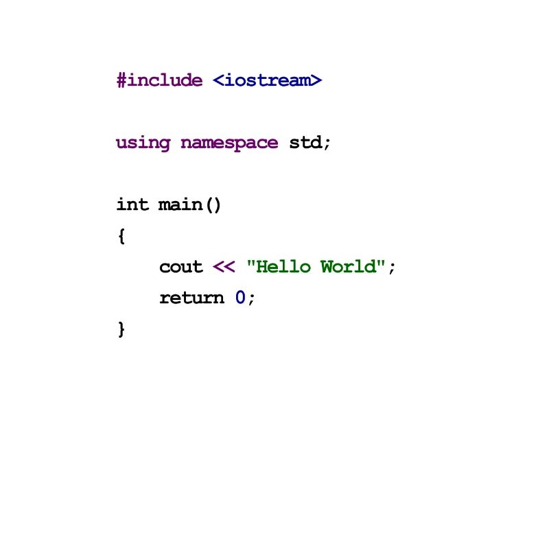 Code C++ Nouveau bébé - Hello World