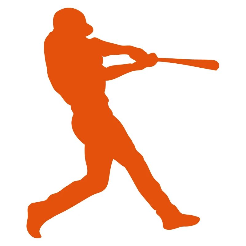 baseball bat strikes silhouette
