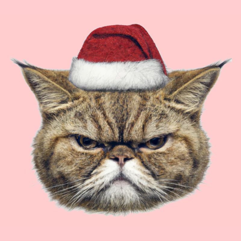 Grumpy Christmas Cat