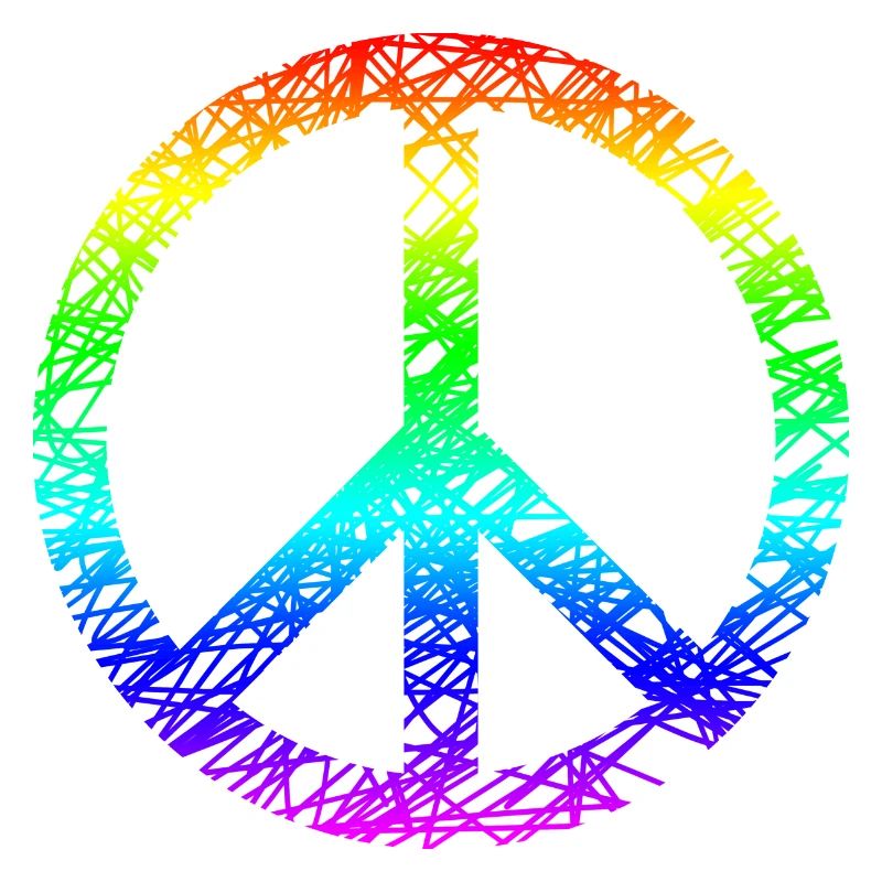 Peacezeichen Regenbogen