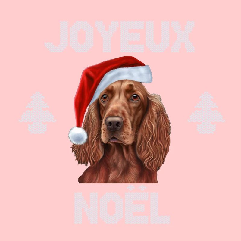 cocker anglais joyeux noel pull noël chien