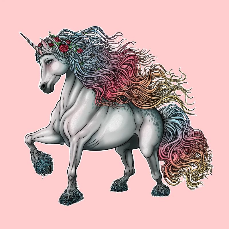 Einhorn mit Regenbogenhaar