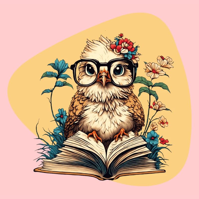 Eule mit Buch