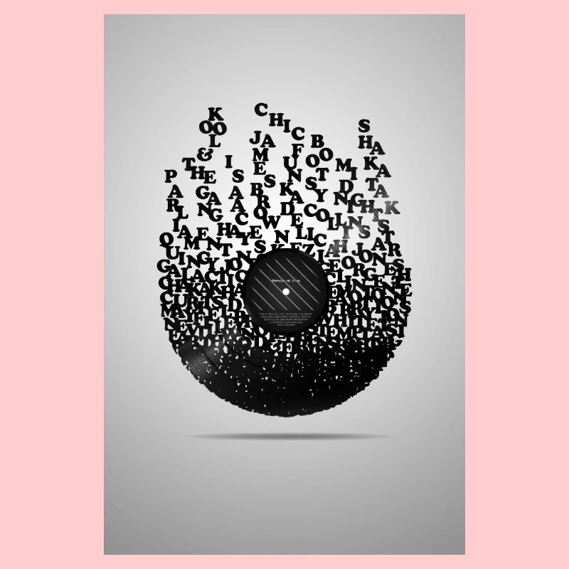 Funky plakat winylowy