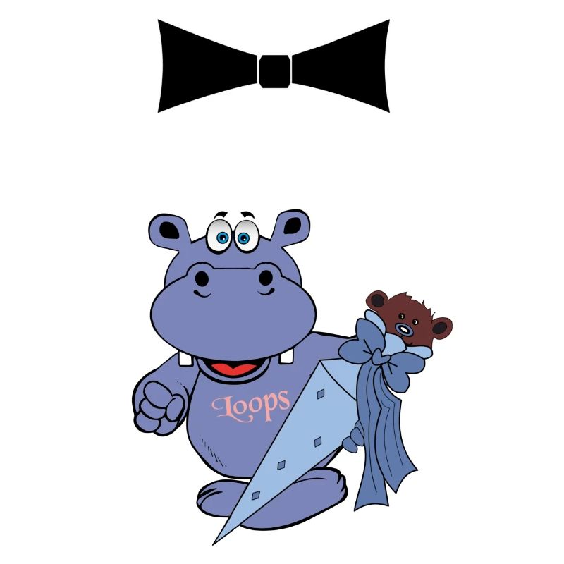 hippo nilpferd einschulung einschulungstüte schule