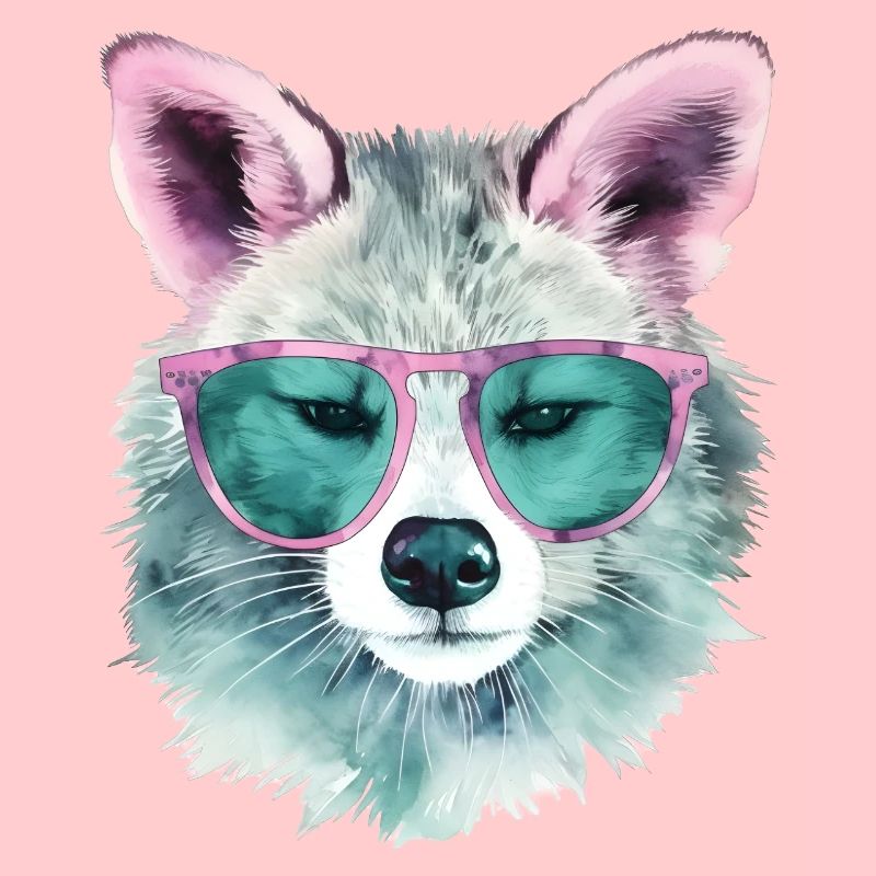 Waschbär mit Sonnenbrille