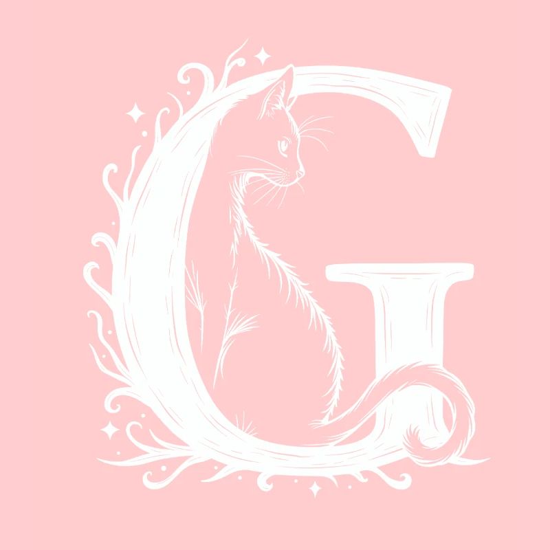 Buchstabe G mit Katze