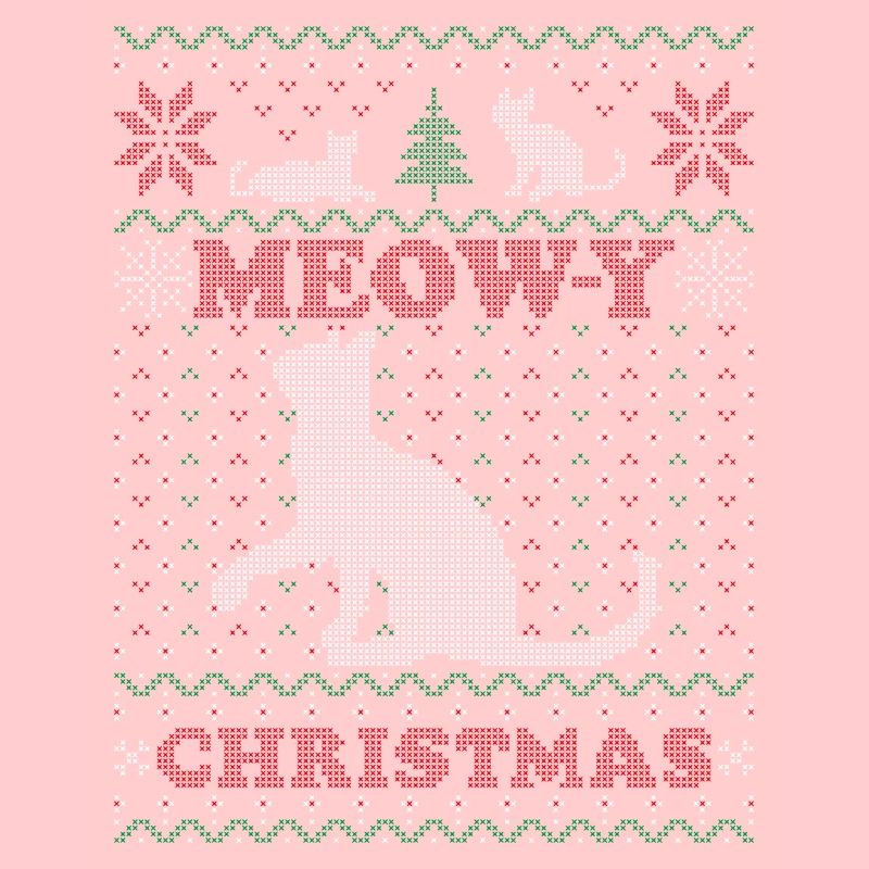 Meowy hässliche Chrismtas Pullover Cat Pun Geschenk