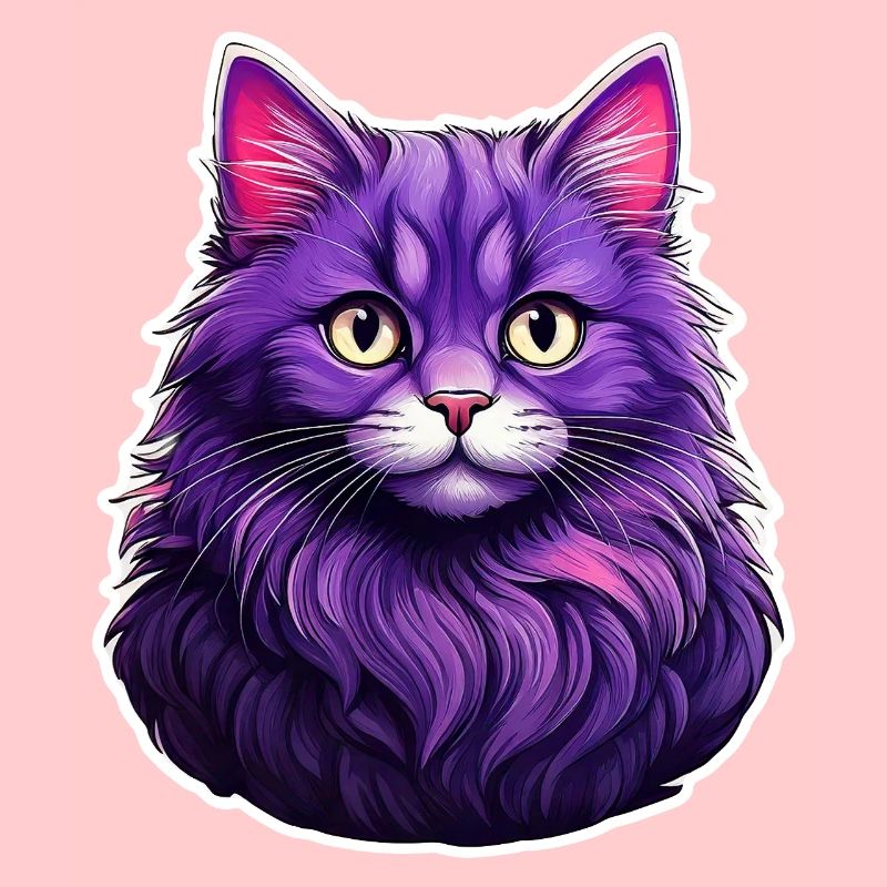 Chat Design Moderne Violet