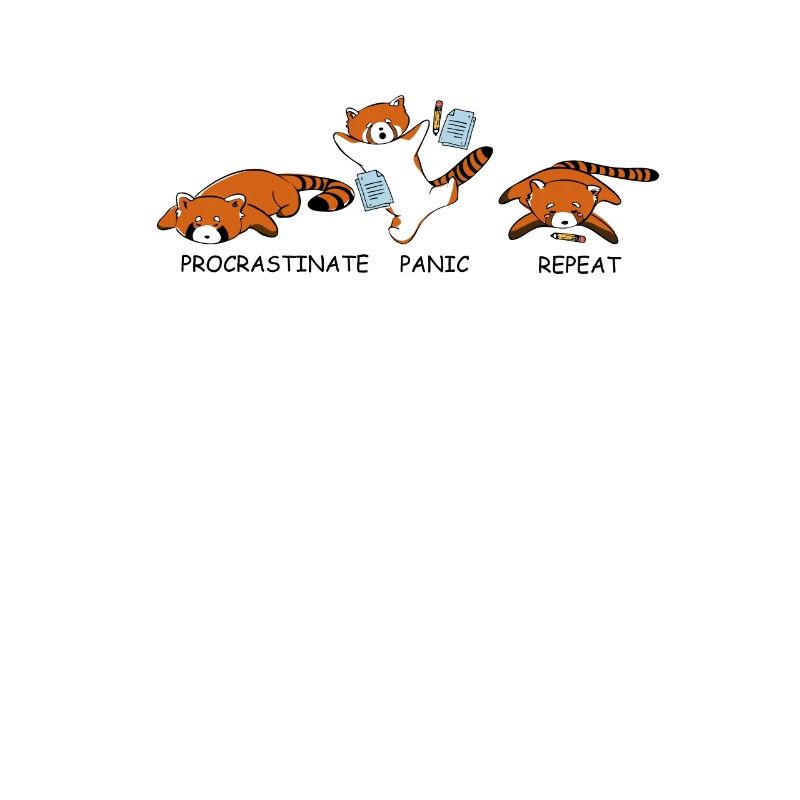 Procrastiner panique Répéter - procrastiner