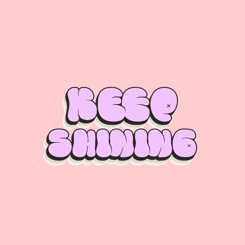 Keep shining minimalistisch Selbstliebe