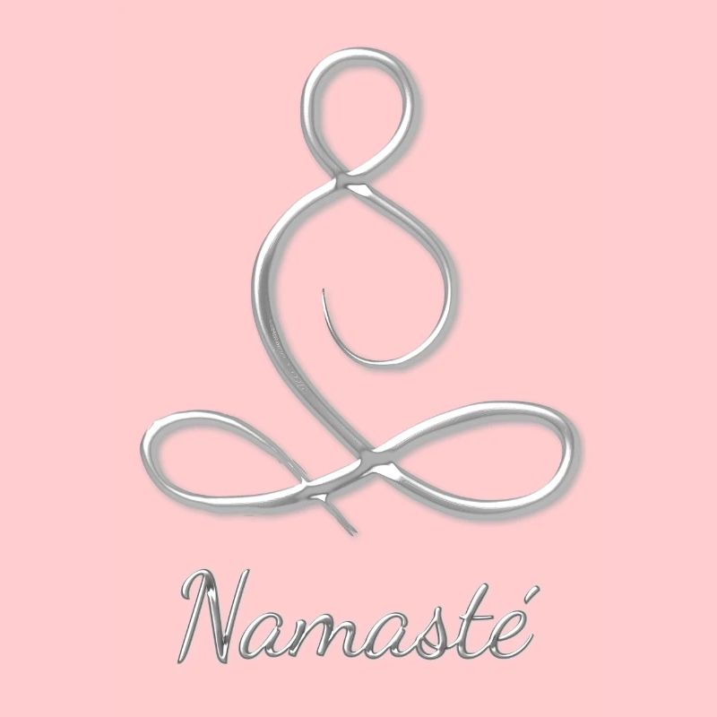 Namasté silber 3D