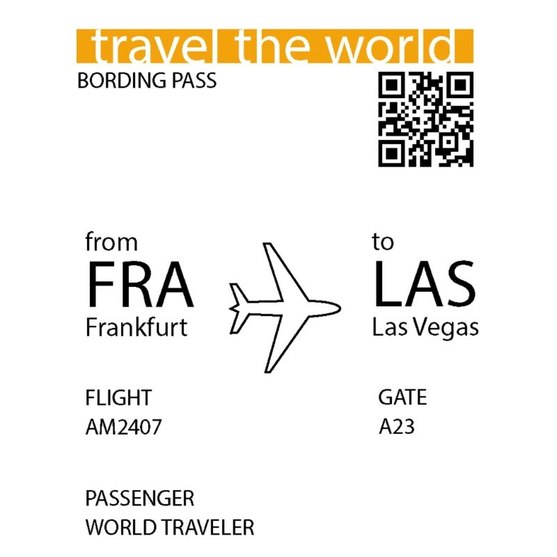 Boading Pass - FFM - Las Vegas