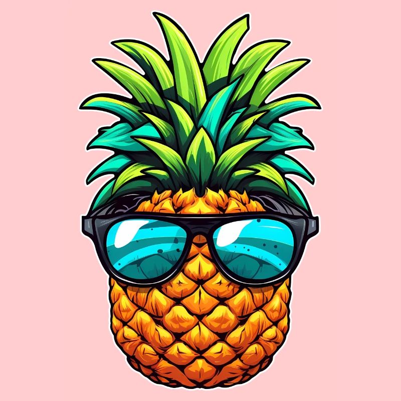 Pineapple with Sunglass