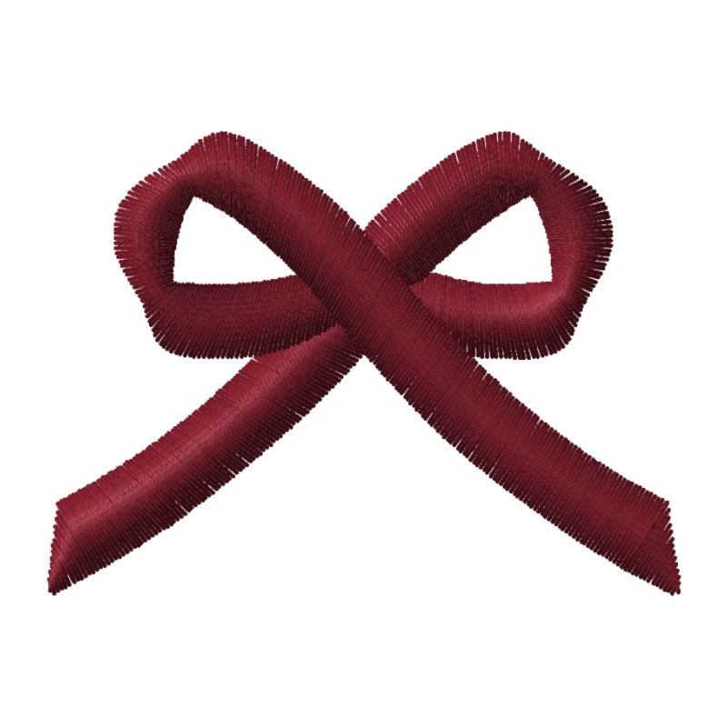 Embroidered bow