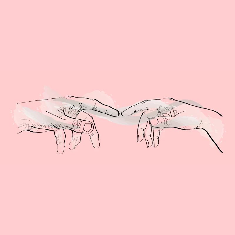 Connected hands through imaginary band