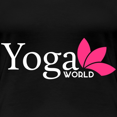 Yoga World 2-färg - Premium-T-shirt dam